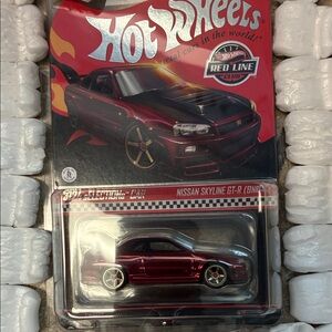 Hot Wheels Red Nissan Skyline GT-R Toy Car